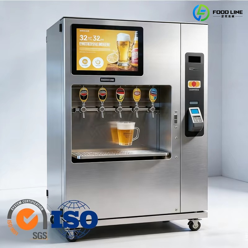 Popcorn Vending Machine - ماكينة بيع بيرة ذاتية الخدمة معدنية،