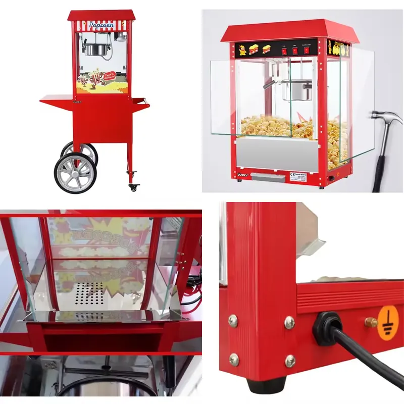آلة صنع الفشار التجارية بالهوا - مراجعة Popcorn Vending Machine وسعره