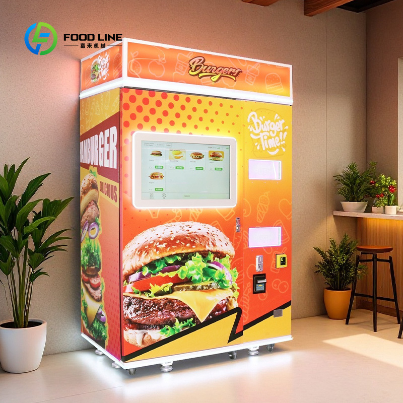 ماكينة بيع برجر ذكية أوتوماتيك - مراجعة Vending Machine Qr Code وسعره