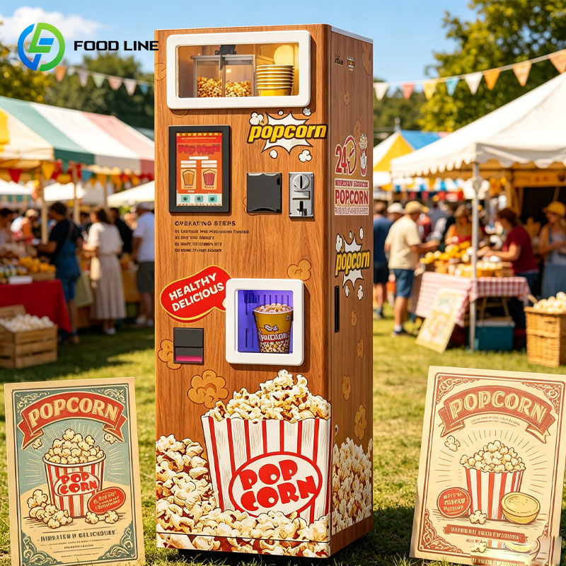 آلة بيع الفشار التجارية الذكية - مراجعة Popcorn Vending Machine وسعره