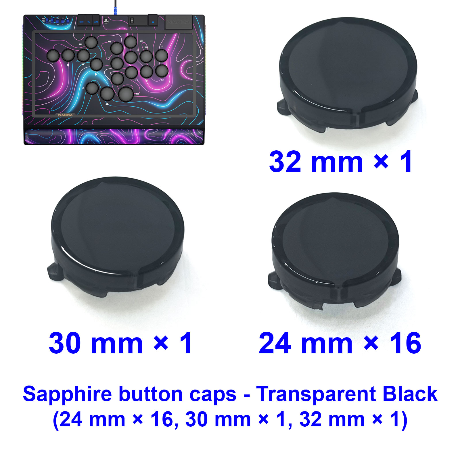 أغطية أزرار QANBA SAPPHIRE S1، - مراجعة Joystick Arcade Parts وسعره