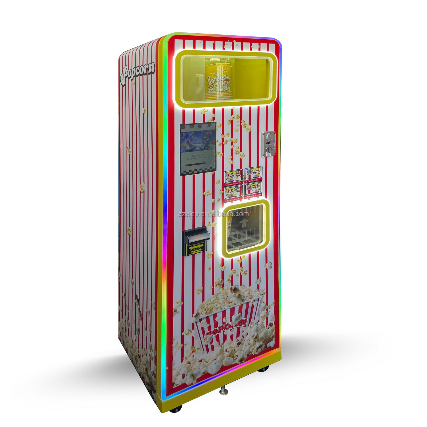 آلة بيع صنع الفشار التجارية بن - مراجعة Popcorn Vending Machine وسعره