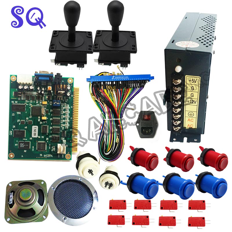 الكلاسيكية جاما ممر لعبة 60 في - مراجعة Arcade Button Pcb وسعره